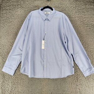 DKNY Shirt Mens 2XL Blue Long Sleeve Button Up  *NWT*